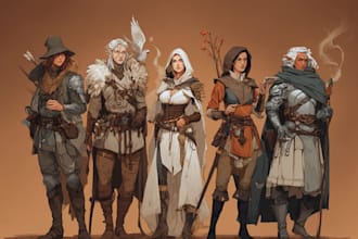 draw dnd party poster design for dnd art, rpg art, dnd event