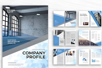 design modern company profile, employee handbook, brochure and annual report