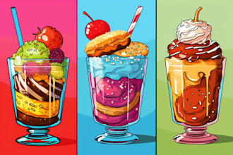 food pop art of your food pop art