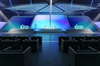 transform your 3d hall event, wedding venue,banquet interior to realistic render