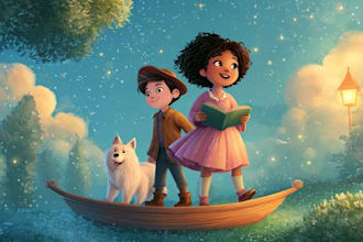 do cute children book cover, children book design