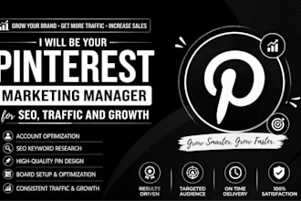 be your pinterest marketing manager for SEO traffic growth