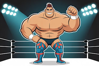 do a wrestling cartoon for you