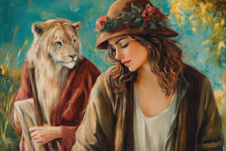 create oil painting scene with rich atmosphere and depth