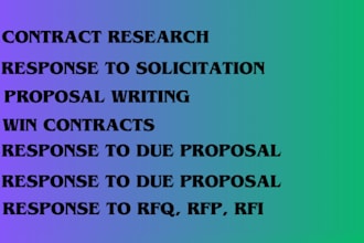 write winning government contract response to solicitation bid proposal rfp rfq