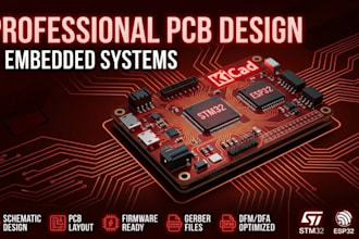 design professional pcb layout, circuit design, schematic, kicad, stm32, esp32