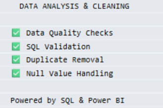 do data analysis, cleaning, and transformations with sql