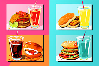 food pop art of your food pop art