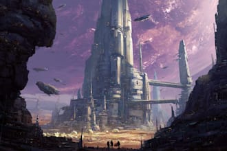 illustrate concept art for science fiction