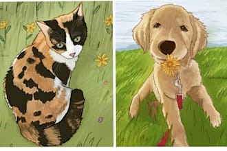 draw your pet or any animal in cute artstyle