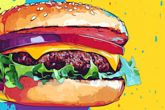 food pop art of your food pop art