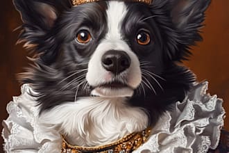 do custom pet portrait, dog portrait, cat portrait