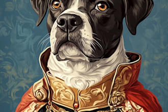 do colorful pop art portraits of pets and animal