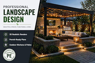 provide professional landscape design, patio design, and 3d outdoor living space