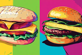 food pop art of your food pop art
