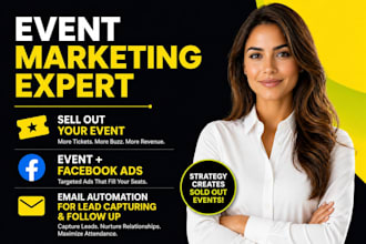manage event promotion and facebook event ads to boost ticket sales