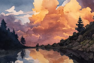 paint watercolor illustration and watercolor art