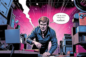 comic book illustration, comic graphic novel
