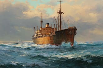 draw ship oil painting of you idea