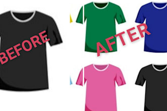 chang colour of products and remove backgrounds