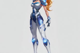 create scifi, fantasy, superhero character design