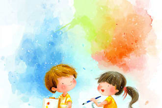draw whimsical watercolor illustration for children book