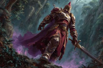 fantasy dnd character illustration