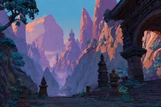 create stylized environment concept art, fantasy c