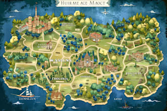 draw a stunning and informative custom 2d map illustration