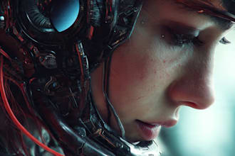 design stunning sci fi portrait art