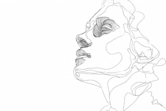 create vector line art illustration