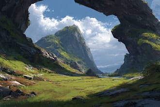 create environment concept art and illustration