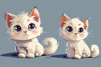 draw animals cartoon illustration