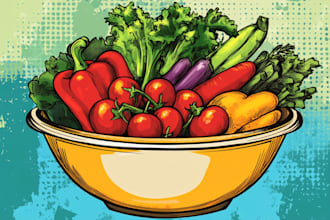 food pop art of your food pop art