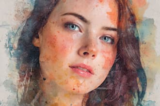 creat professional surrealist watercolor artwork
