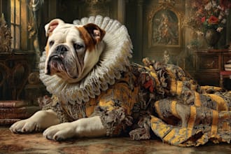 paint your royal renaissance pet portrait