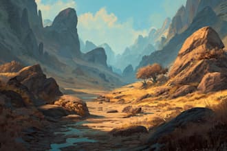do fantasy landscapes and scenery art