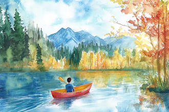 do a watercolor illustration