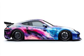 draw car wrap, van wrap design vehicle wrap