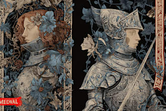 do a medieval woodcut gothic etching illustration