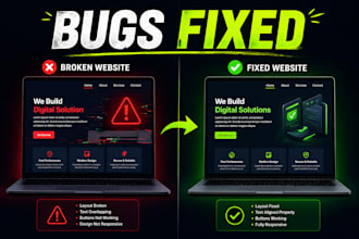 fix bugs and errors in your website or frontend code