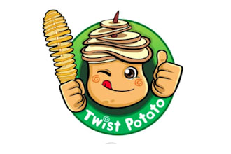 create tornado twist potatoes mascot logo for your company