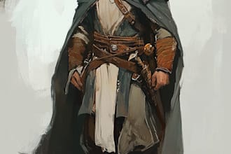 fantasy dnd character illustration