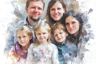 draw a wonderful family portrait