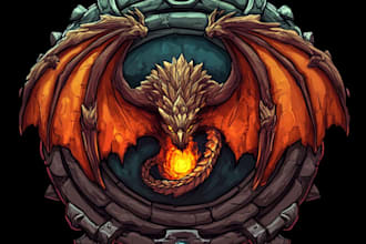 design a unique and detailed fantasy logo