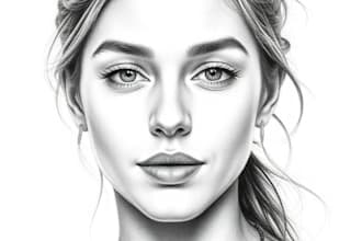 illustrate a gorgeous pencil and charcoal portrait for you