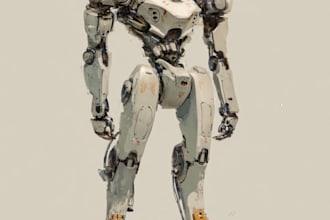 design sci fi mecha and robot concept art