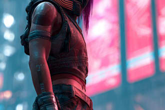 design cyberpunk character, original character design