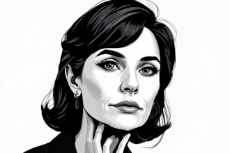 make a fabulous a hedcut wsj portrait style from photo