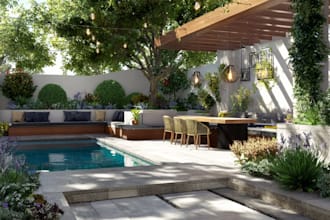do landscape design garden patio pool pergola for frontyard and backyard